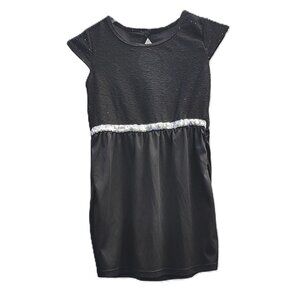George Kid's Girl's Dress Black with Silver Sparkly Glitter Size Medium 7-8